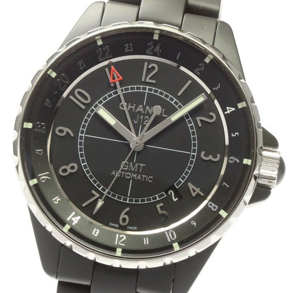 New CHANEL GMT Automatic Unisex J12 Ceramic Watch 41mm Matt Black Calibre 12.2 - Picture 11 of 15